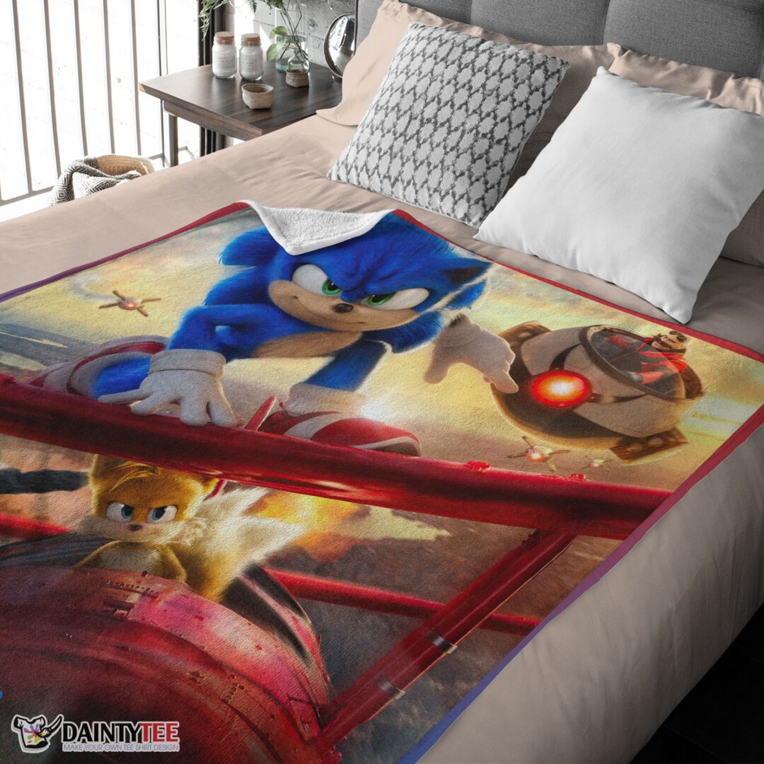top-cartoon-sonic-with-friends-blanket-fleece-customized-blanket-mk-03 Top Cartoon Sonic With Friends Blanket Fleece Customized Blanket - Image 4