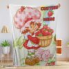 Top Cartoon Strawberry Shortcake Blanket Customize Blanket