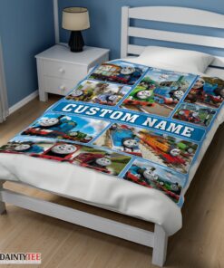 Top Cartoon Thomas And Friends Blanket Fleece Customized Blanket - Image 3