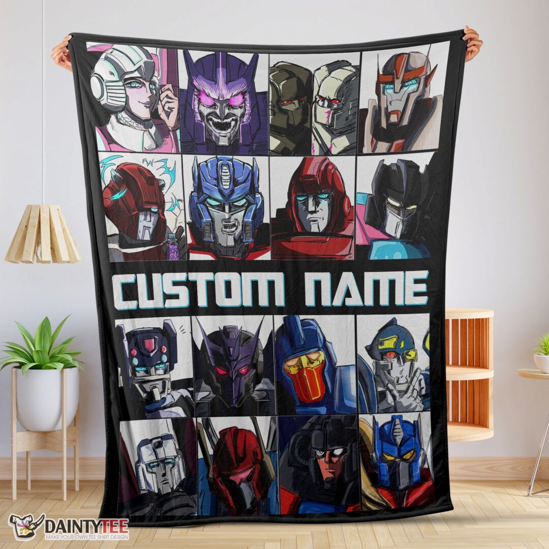 top-cartoon-transformers-characters-blanket-fleece-customized-blanket-mk-01-1 Top Cartoon Transformers Characters Blanket Fleece Customized Blanket