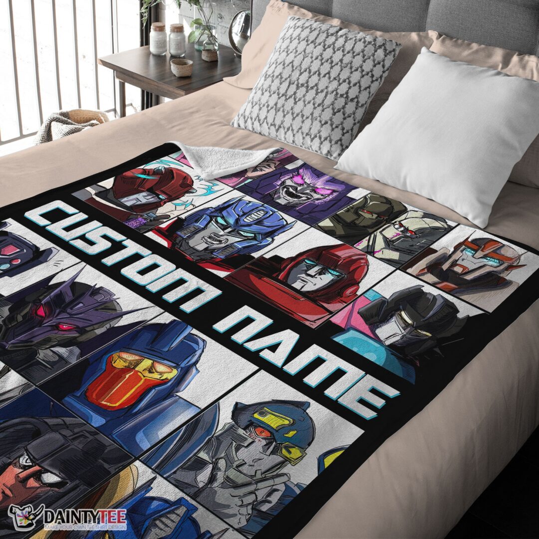 top-cartoon-transformers-characters-blanket-fleece-customized-blanket-mk-02 Top Cartoon Transformers Characters Blanket Fleece Customized Blanket - Image 3