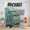 Top Cartoon Trash Truck Cute Blanket Fleece Customized Blanket
