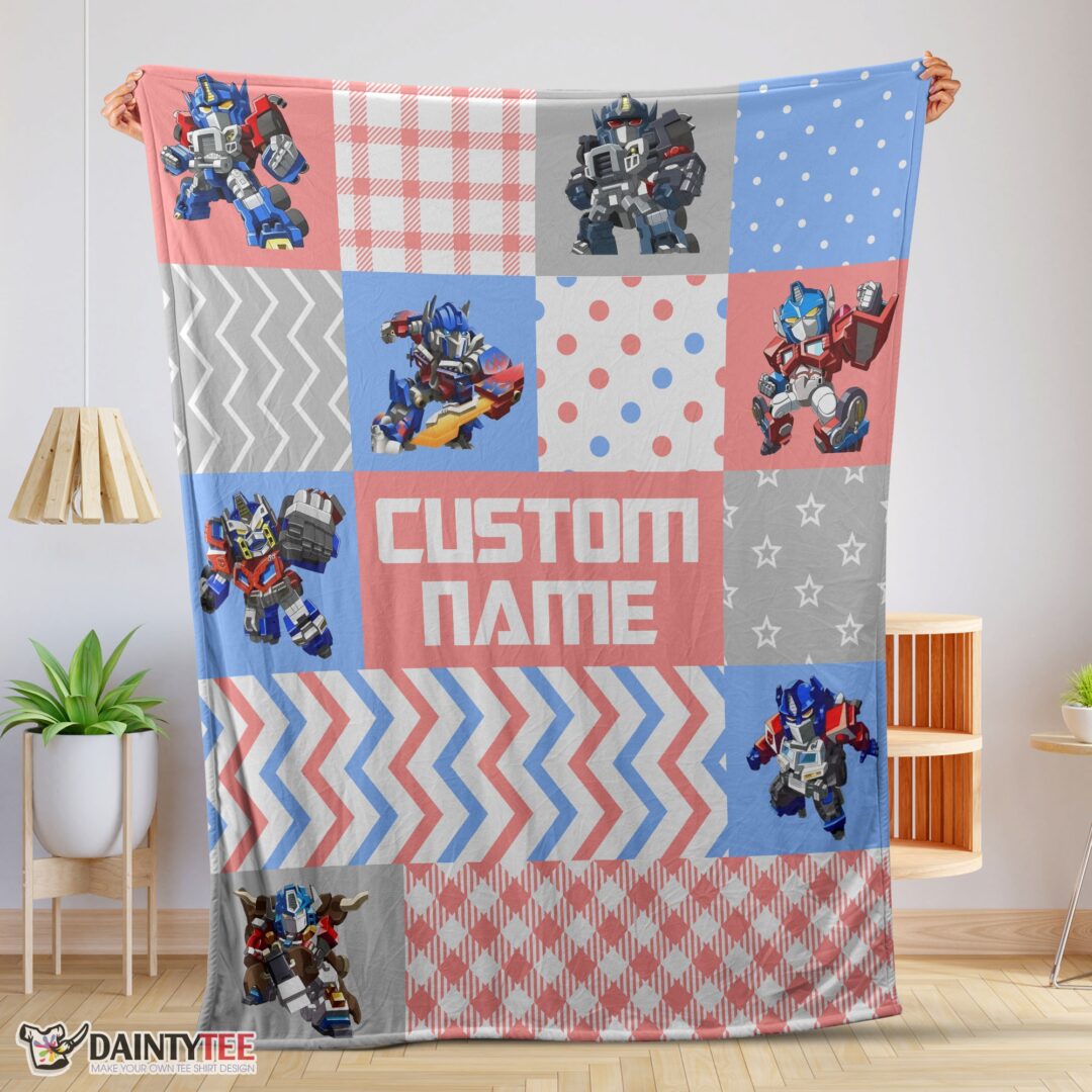 top-chibi-optimus-prime-transformers-pattern-blanket-fleece-customized-blanket-mk-01 Top Chibi Optimus Prime Transformers Pattern Blanket Fleece Customized Blanket