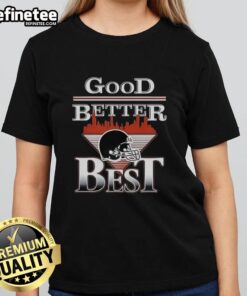 Chicago Bears football ladies tee featuring a helmet and city skyline design, showcasing team spirit and style.