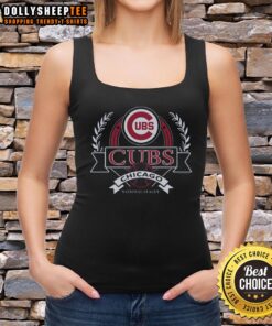 Top Chicago Cubs Royal Cooperstown Crest Arch Tank Top featuring vibrant team colors and logo, perfect for fans.