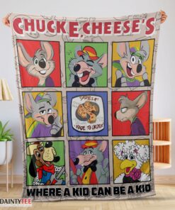 Top Chuck E. Cheese's Where A Kid Can Be A Kid Blanket Fleece