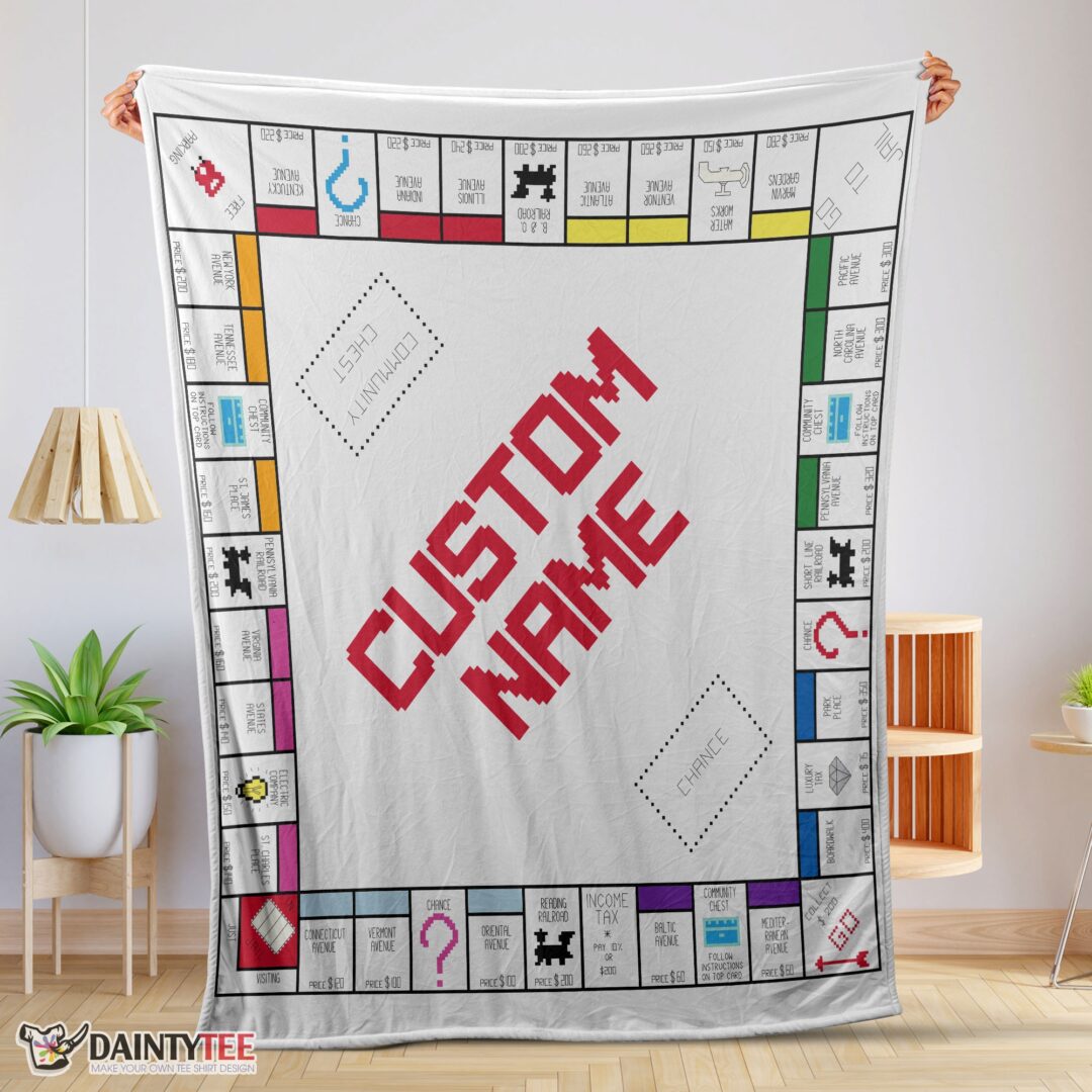 top-classic-monopoly-board-game-blanket-fleece-customized-blanket-mk-01 Top Classic Monopoly Board Game Blanket Fleece Customized Blanket