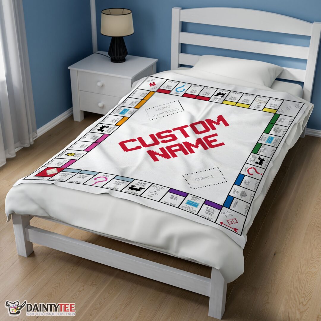 top-classic-monopoly-board-game-blanket-fleece-customized-blanket-mk-02 Top Classic Monopoly Board Game Blanket Fleece Customized Blanket - Image 3