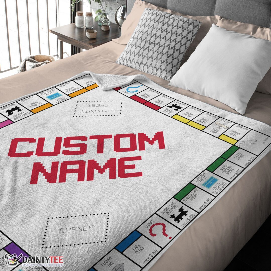 top-classic-monopoly-board-game-blanket-fleece-customized-blanket-mk-03 Top Classic Monopoly Board Game Blanket Fleece Customized Blanket - Image 4