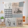 Top Classic Winnie The Pooh & Friends Sketch Blanket Fleece Customized Blanket
