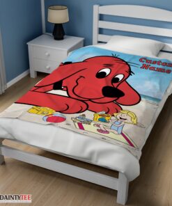 Top Clifford's Puppy Days Emily Elizabeth Beach Blanket Fleece Customized Blanket - Image 3