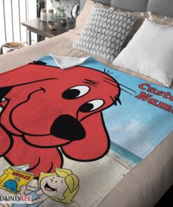 Top Clifford's Puppy Days Emily Elizabeth Beach Blanket Fleece Customized Blanket - Image 4