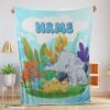 Top Cute Elephant Safari Animal For Boys Customized Blanket