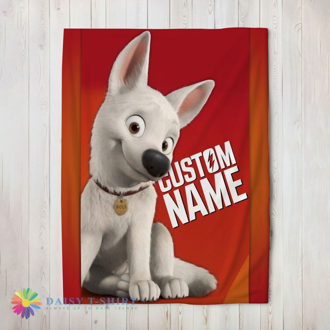 Top Cute Pretty Disney Cartoon Bolt Blanket Fleece Customized Blanket