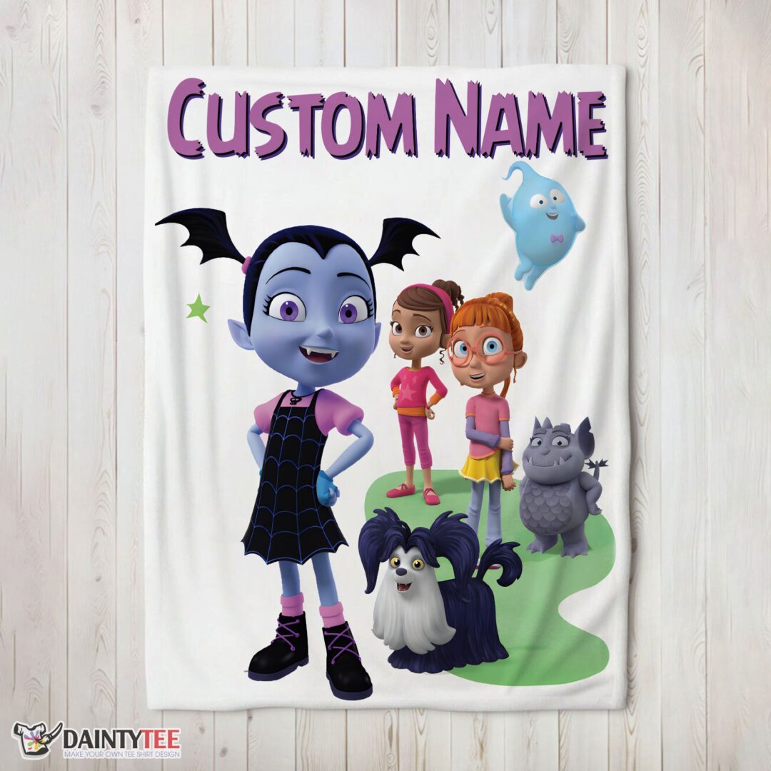 top-cute-vampirina-friends-blanket-fleece-customized-blanket-mk-02-1 Top Cute Vampirina & Friends Blanket Fleece Customized Blanket