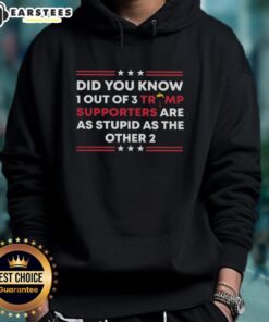 Humorous hoodie design featuring the phrase about Trump supporters, perfect for political satire and comedy lovers.