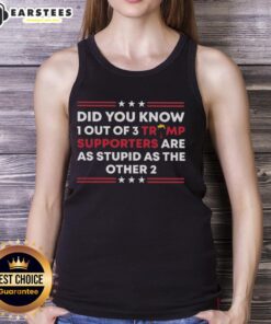 Top Did You Know tank top featuring bold text about Trump supporters, highlighting a humorous statistic.