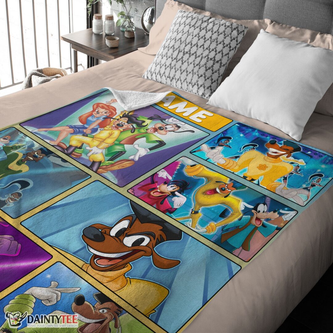 top-disney-a-goofy-movie-max-goof-powerline-blanket-fleece-customized-blanket-mk-03 Top Disney A Goofy Movie Max Goof & Powerline Blanket Fleece Customized Blanket - Image 4