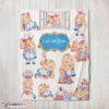 Top Disney Alice Baking Alice In Wonderland Cake Blanket Fleece Customized Blanket