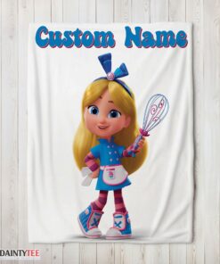 Top Disney Alice's Wonderland Bakery Blanket Fleece Customized Blanket