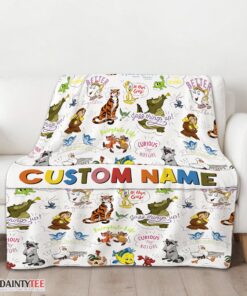 Top Disney Animal Characters Collage Blanket Fleece Customized Blanket - Image 3