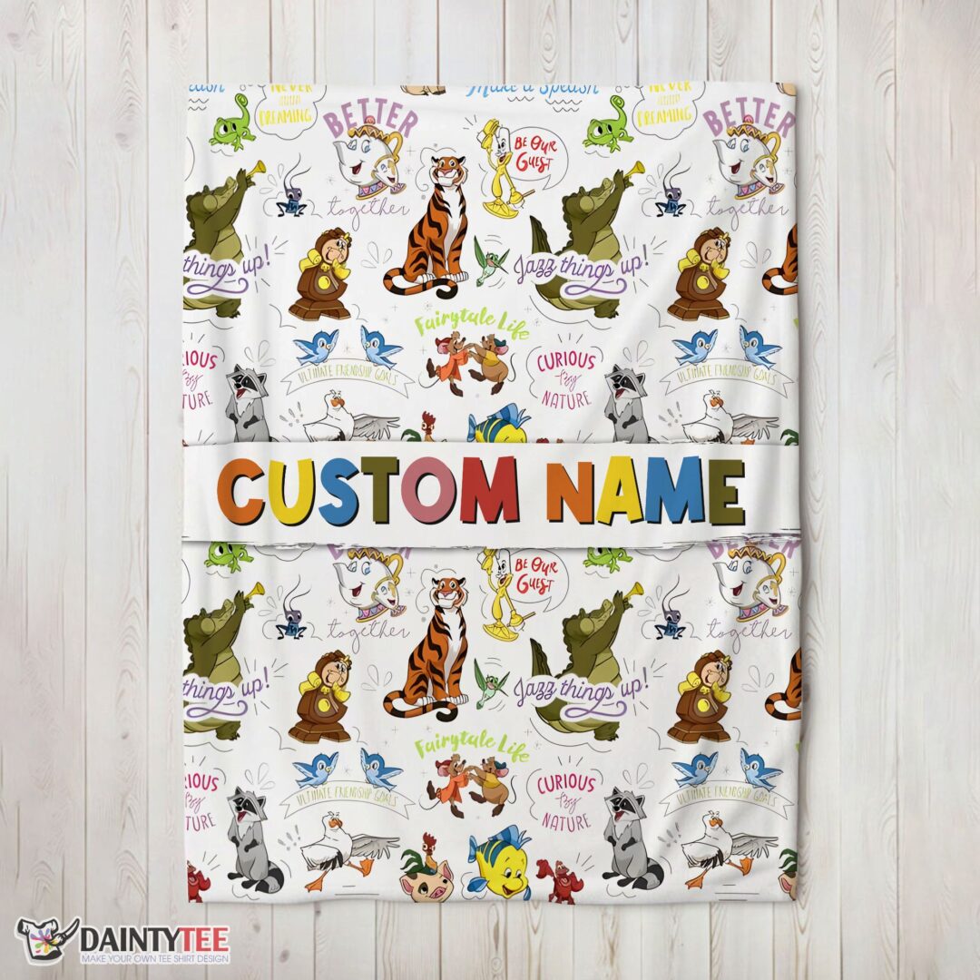 top-disney-animal-characters-collage-blanket-fleece-customized-blanket-mk-02 Top Disney Animal Characters Collage Blanket Fleece Customized Blanket