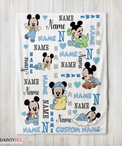 Top Disney Baby Mickey's Dreamland Blanket Fleece Customized Blanket