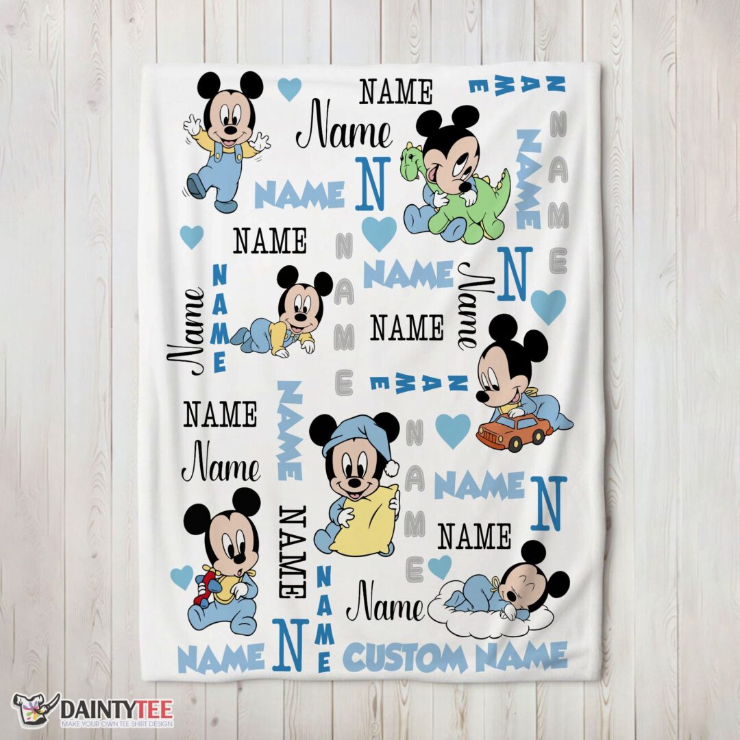 top-disney-baby-mickeys-dreamland-blanket-fleece-customized-blanket-mk-02-1 Top Disney Baby Mickey's Dreamland Blanket Fleece Customized Blanket