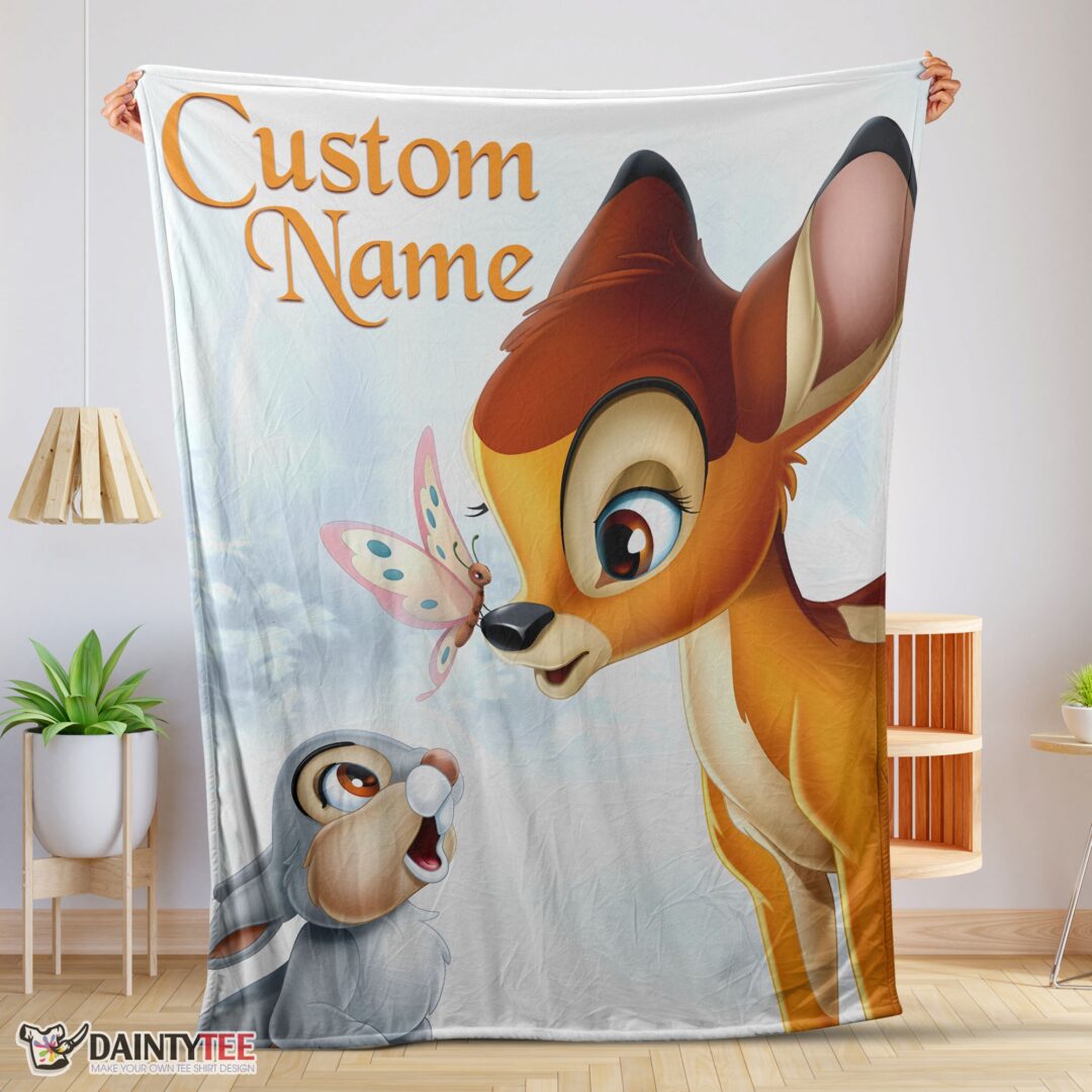 top-disney-bambi-and-thumper-blanket-fleece-customized-blanket-mk-01 Top Disney Bambi And Thumper Blanket Fleece Customized Blanket
