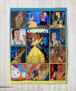 Top Disney Beauty And The Beast Mystery To Love Collage Blanket Fleece Customized Blanket