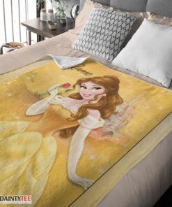 Top Disney Belle Princess Blanket Fleece Customized Blanket - Image 4