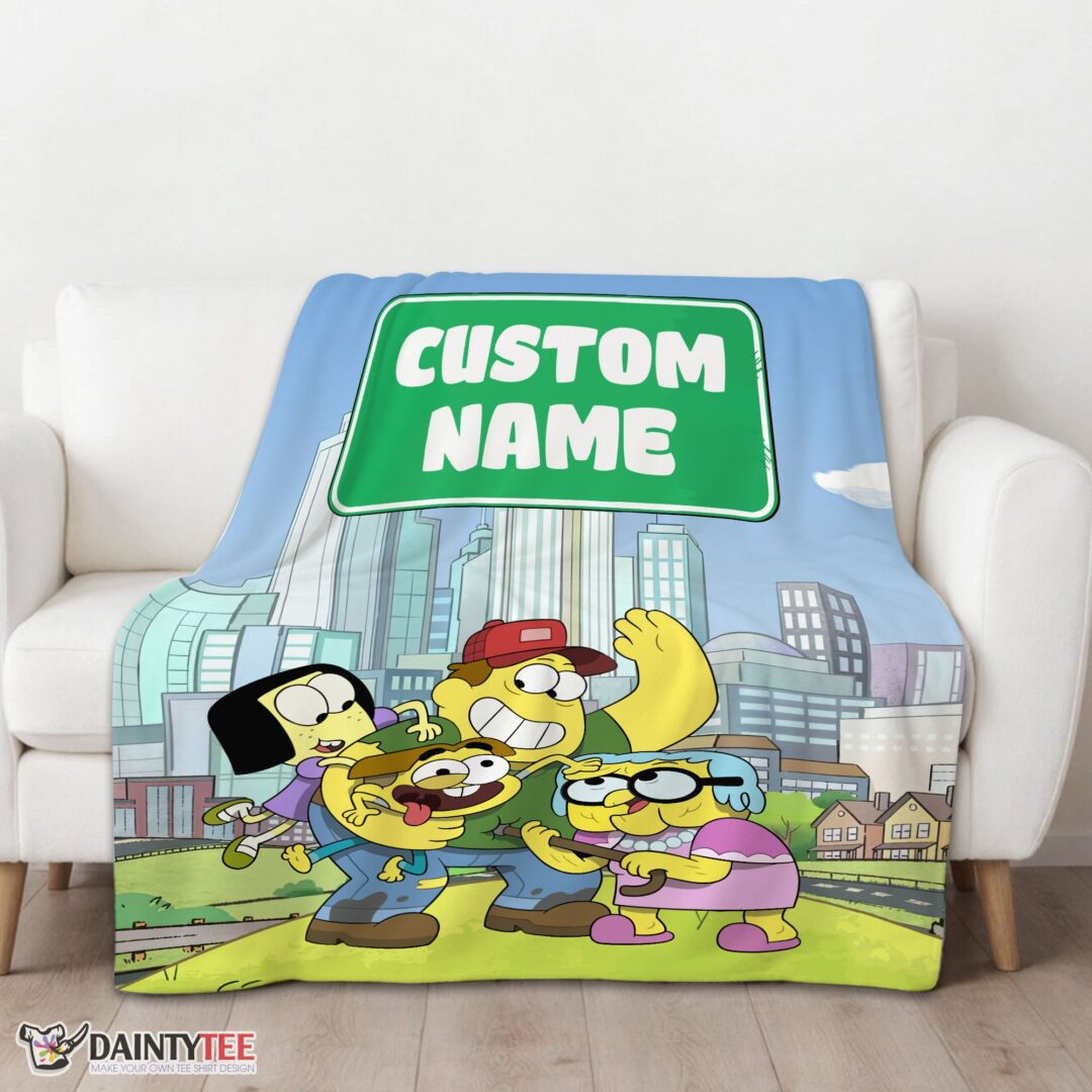 top-disney-big-city-greens-family-cartoon-blanket-fleece-customized-blanket-mk-01 Top Disney Big City Greens Family Cartoon Blanket Fleece Customized Blanket - Image 3