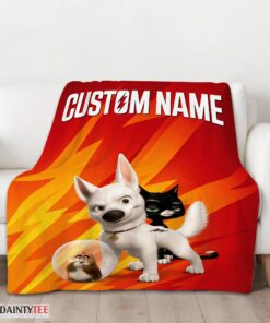 Top Disney Bolt And Friends Blanket Fleece Customized Blanket - Image 3