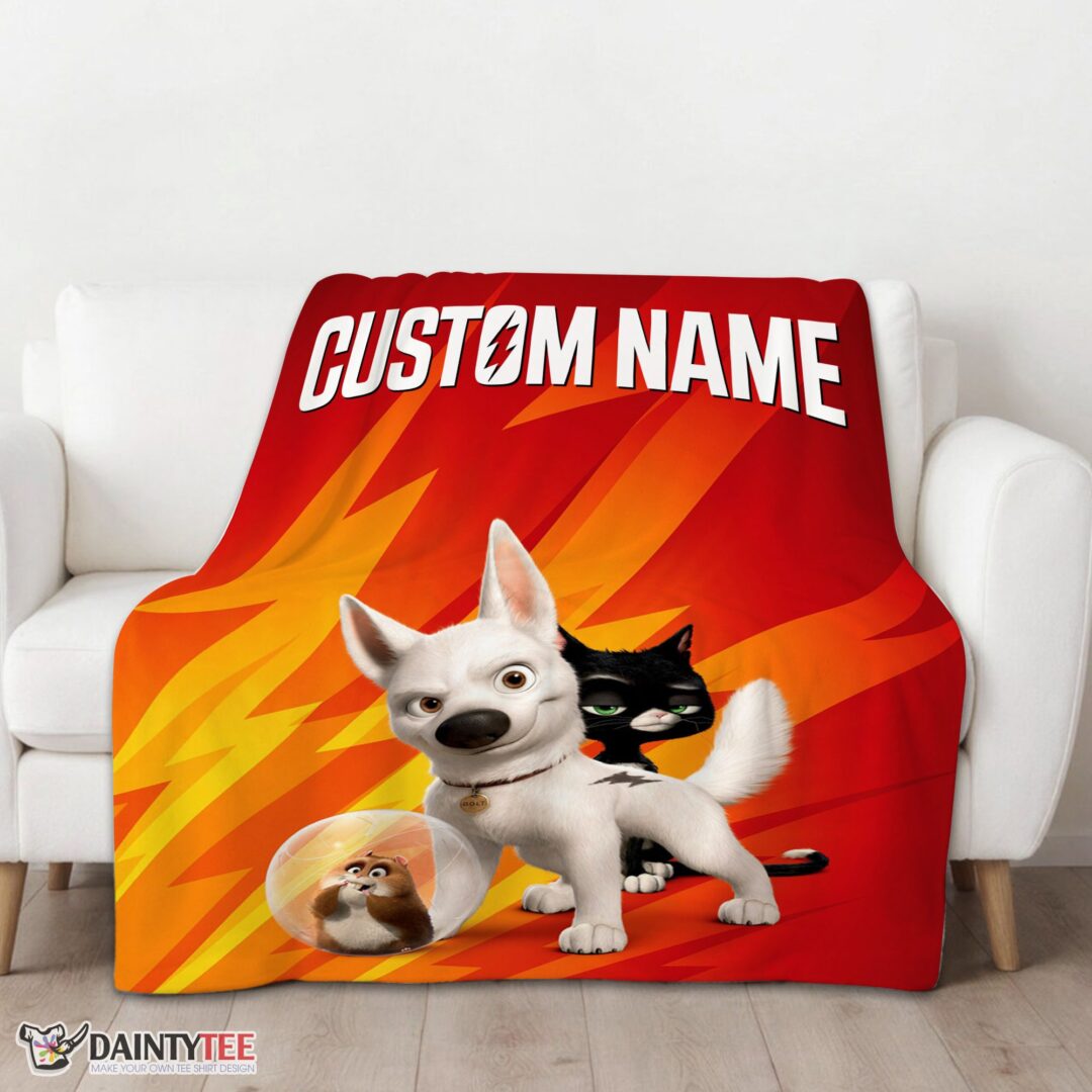 top-disney-bolt-and-friends-blanket-fleece-customized-blanket-mk-01 Top Disney Bolt And Friends Blanket Fleece Customized Blanket - Image 3