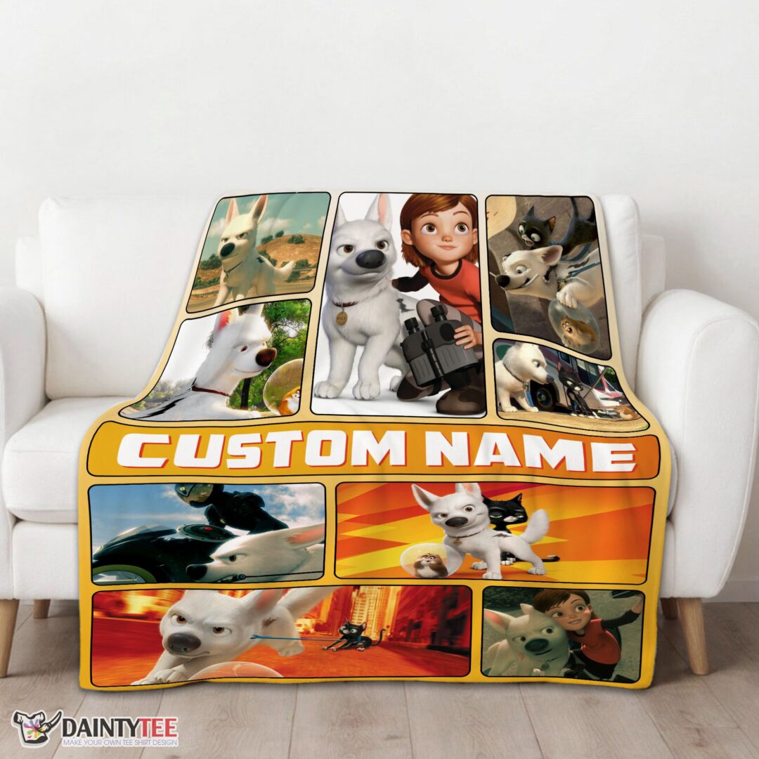 top-disney-bolt-cartoon-bolt-and-penny-blanket-fleece-customized-blanket-mk-01 Top Disney Bolt Cartoon Bolt And Penny Blanket Fleece Customized Blanket - Image 3