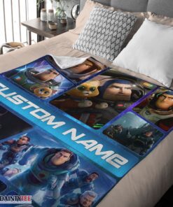 Top Disney Buzz Lightyear Collage Fleece Customized Blanket - Image 4