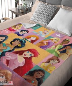 Top Disney Cartoon All Princess Characters Blanket Fleece Customized Blanket - Image 4