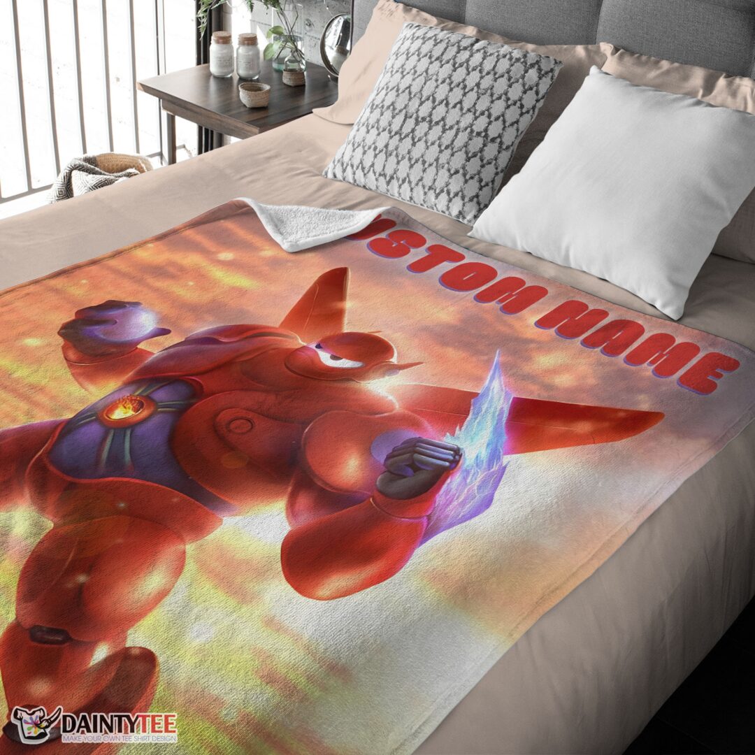 top-disney-cartoon-big-hero-6-red-baymax-blanket-mk-03 Top Disney Cartoon Big Hero 6 Red Baymax Blanket - Image 4
