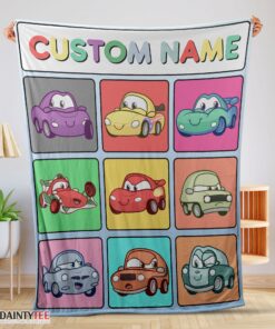Top Disney Cartoon Cars With All Friends Blanket Fleece Customized Blanket