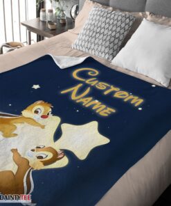 Top Disney Cartoon Chip And Dale Cute Blanket Fleece Customized Blanket - Image 4