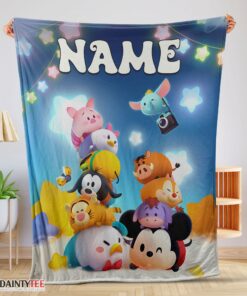 Top Disney Cartoon Mickey And Friends Cute Blanket Fleece Customized Blanket