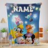 Top Disney Cartoon Mickey And Friends Cute Blanket Fleece Customized Blanket