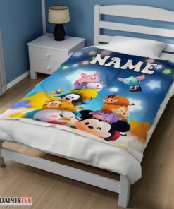 Top Disney Cartoon Mickey And Friends Cute Blanket Fleece Customized Blanket - Image 3