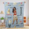 Top Disney Cartoon Moana Maui Blanket Fleece Customized Blanket