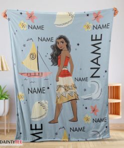 Top Disney Cartoon Moana Maui Blanket Fleece Customized Blanket