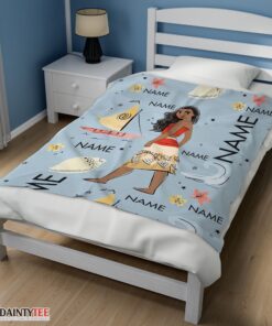 Top Disney Cartoon Moana Maui Blanket Fleece Customized Blanket - Image 3
