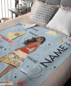 Top Disney Cartoon Moana Maui Blanket Fleece Customized Blanket - Image 4