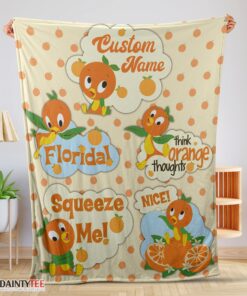 Top Disney Cartoon Orange Bird Cute Blanket Fleece Customized Blanket