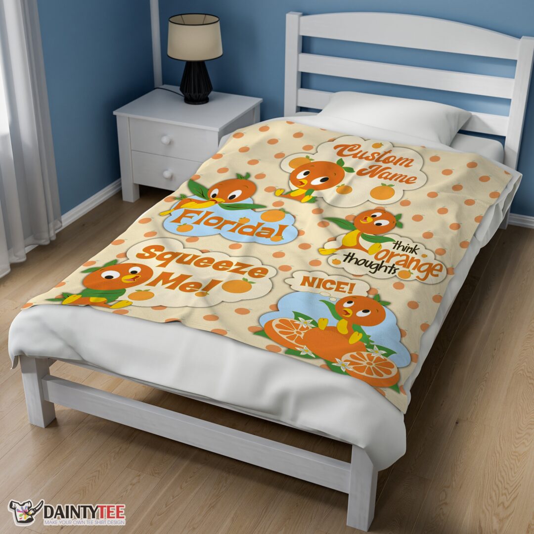 top-disney-cartoon-orange-bird-cute-blanket-fleece-customized-blanket-mk-02 Top Disney Cartoon Orange Bird Cute Blanket Fleece Customized Blanket - Image 3