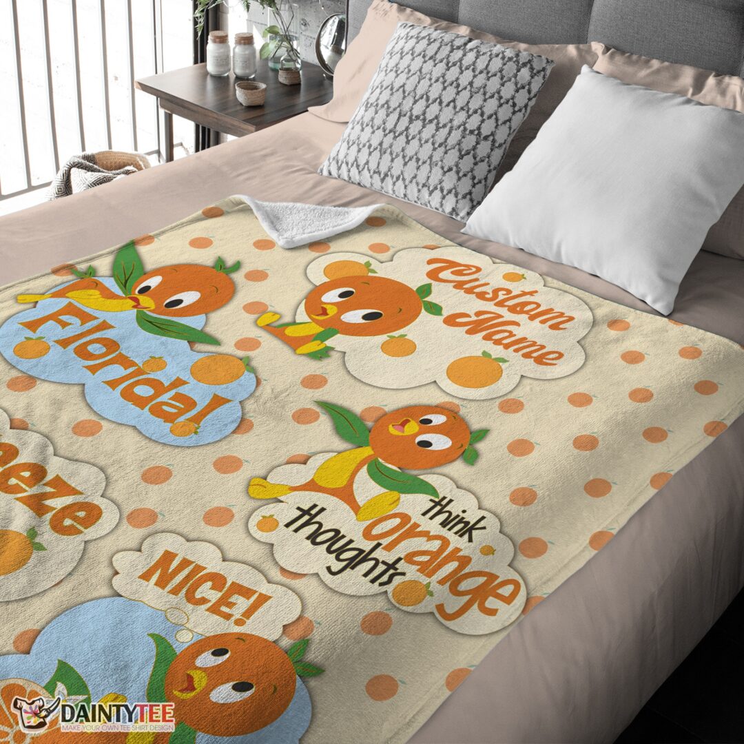 top-disney-cartoon-orange-bird-cute-blanket-fleece-customized-blanket-mk-03 Top Disney Cartoon Orange Bird Cute Blanket Fleece Customized Blanket - Image 4